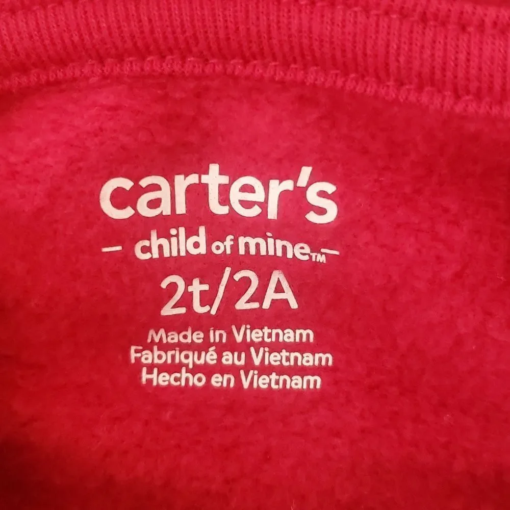 Adorable Carter's Child Of Mine Christmas Holiday Santa 2 Pc Set Sz 2T